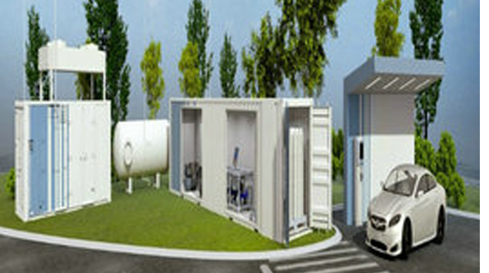 On-site hydrogen generation and hydrogenation integrated station